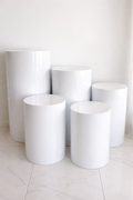 Round White Solid Plinths